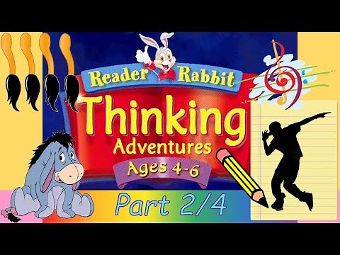 Reader Rabbit Thinking Adventures Ages 4-6 Part 2/4 - Pin the tail on the donkey & dance moves