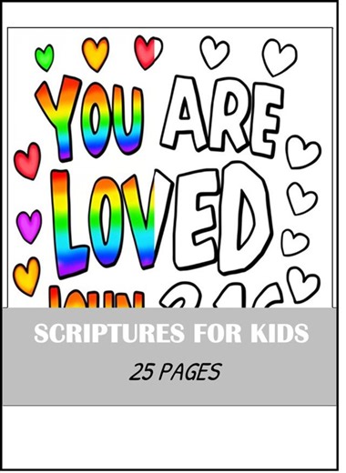 25 Scripture Coloring Pages for Kids, Bible Verses for Children, Jesus, Religious, Prayer, Faith Activities, Sunday School, Bible Study - Etsy