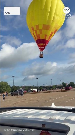 Hot air balloon crashes into parked car in Texas