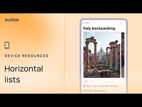 Horizontal lists (Lesson 4.7)