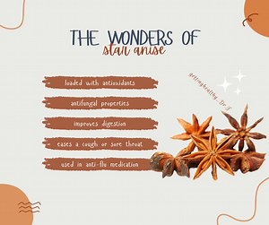 Star anise contains plenty of important minerals and vitamins...