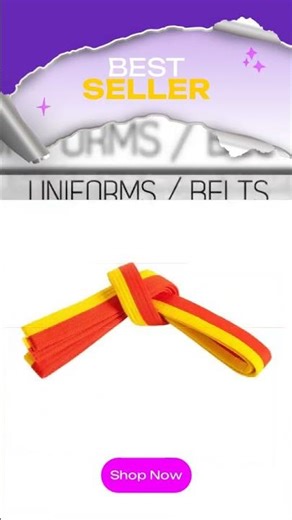 Double Wrap Two Tone Belt karate martial arts