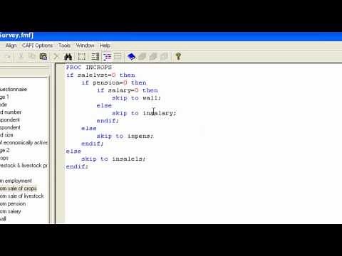 9 Adding Skips and Checks to your CS-Pro Data Entry System
