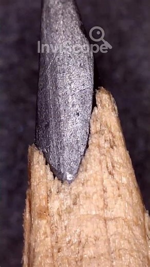 What Pencil Really Looks Like Up Close #Microscope #Shorts #Pencil #Graphite