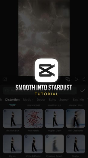 Smooth Into Stardust Tutorial #StardustTransition #SmoothEditing #CapCut #ReelViral #VFX