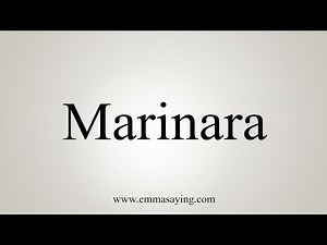 How To Say Marinara