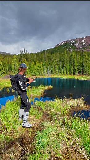 33K views · 6.6K reactions | Riding my dirt bike to trout fish at 12,000’ ️ Click the link in my bio to grab yourself some Sidi waders  from @motosportinc #moto #dirtbike #fishing #mountain #nature | Liam Reid | Facebook