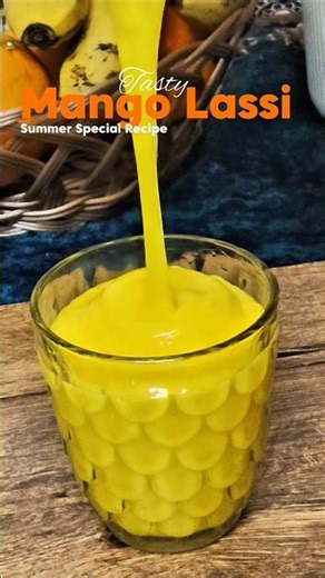 Mango Lassi Recipe in 30 Seconds | Creamy Summer Drink 🥭 #shorts #mangolassi #recipe #explore