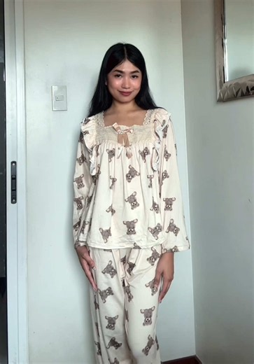 the cutest! 🐻 #pajama #sleepwear #pajamaset #fyp #fashion