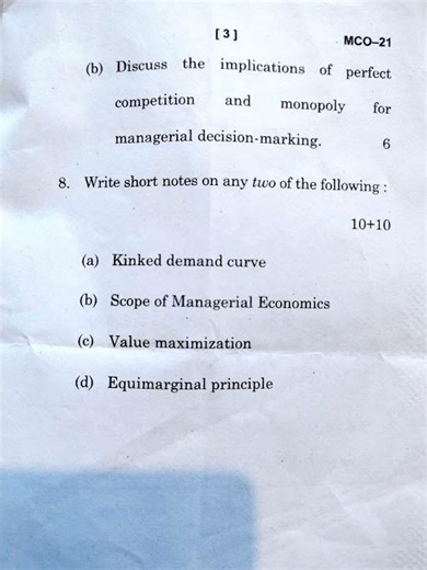 M.co-21 Question paper of December 2025 (M.com from IGNOU)💯⚡