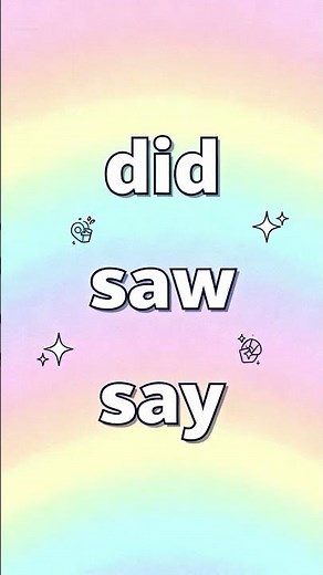 Sight Word Song: did • saw • say | Storybook Sisters