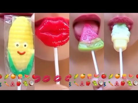 ASMR EMOJI FOOD SWEETS POPSICLE EATING SOUNDS #asmr #mukbang
