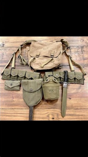 Original WWII 1944 M1 Garand Web Gear #wwii #ww2 #history #military #war #usa #militarysurplus #wars
