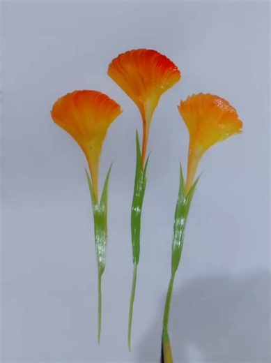 Orange-Carnation 3D One Stroke Flower Painting