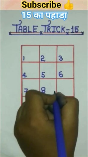 📚📝Table Trick of 15 👍 table by 15 #tables #maths #tabletrick #table #shorts 🔥🔥