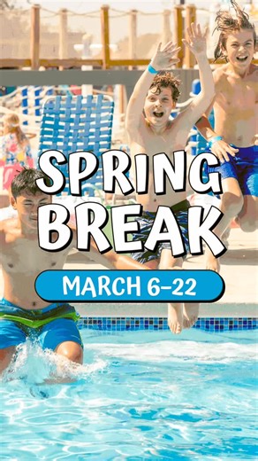 Treat yourself to the Best Spring Break Ever this year! 🙌 Join us at Jellystone Park Waller for daily water fun and daily activities from March 6 - March 22! | Jellystone Park Waller