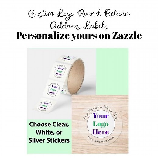 Custom logo return address labels #zazzlemade