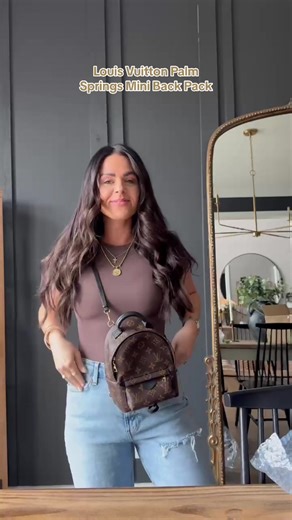 Louis Vuitton Palm Springs Mini Back Pack🤎 Message us on instagram at the.designercouple or check us out online at the designercouple.com before she’s gone!! #louisvuitton #louisvuittonbag #designerbags #giftideas @Louis Vuitton @Megan Pittman
