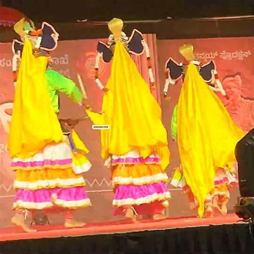 ಕರಗ ಕೋಲಾಟ is concluding ಜನಪದ ಸಿರಿ 2026 in Kodi Kanyana village of Udupi District, Karnataka