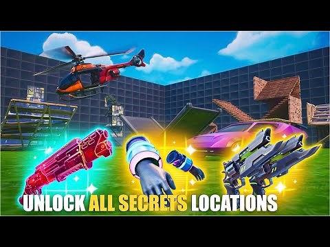 1V1 WITH EVERY GUN MAP FORTNITE CREATIVE - HOW TO UNLOCK ALL SECRETS (SECRETS CODE)