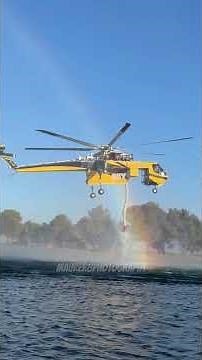 Wildfire in Lancaster, CA!! Watch helicopters get water from a pond to fight the fire! #helicopter