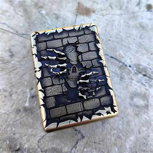 Heavy Armor Brass Lighter With Ultra-deep Engraving - - Custom Made Kerosene Lighter - Creative Engraved Shell - Etsy