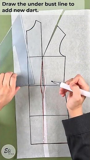 Underbust Dart Adjustment | Müller Pattern Method #sewingtutorial #sewingpattern