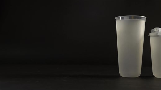 Wholesale Custom Printed Cups U Shape Plastic Milk Tea Cup PP Disposable Plastic Cup 90mm for Juice or Bubble Tea