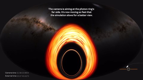 Visualization of what it would look like to fly into a 'black hole'
