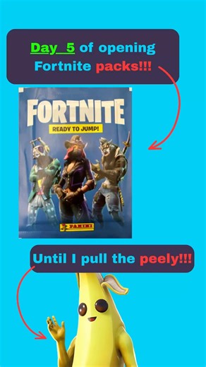 Day 5 of opening packs until I pull the Peely!!! #shorts #packopening #fortnite