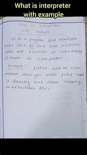what is interpreter with example// #exam #ytshorts #ytviral