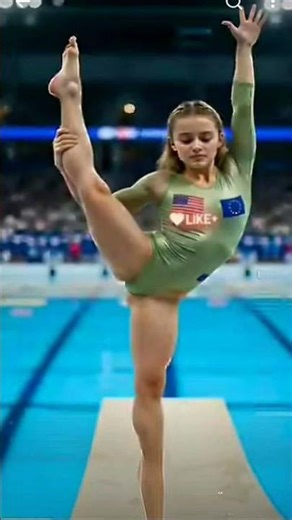 🔥"Girl Gymnast’s Amazing Springboard Moves & Water Jump|Viral Gymnastics Video 2025"🔥😄😯@MrBeast