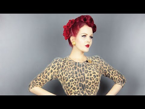 Einfache Rockabilly Hochsteckfrisur