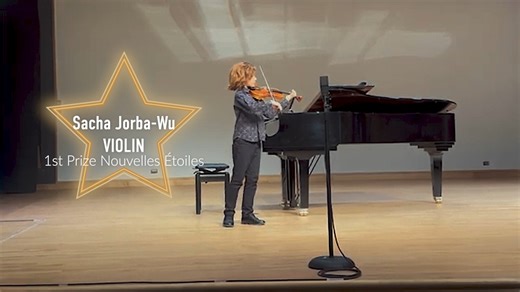 🎻🌟 Discover Sacha Jorba-Wu, an 11-year-old violin prodigy from Canada and 1st Prize Laureate of the 10th edition of Nouvelles Étoiles! ✨ . Sacha’s breathtaking performance of Bach’s Violin Sonata No. 1 (Presto) left the jury in awe, showcasing his extraordinary talent, flawless technique and deep musicality. 🎶 . With accolades from international competitions and performances around the world, Sacha embodies the spirit of young musical excellence. . Do you have what it takes to shine on the No