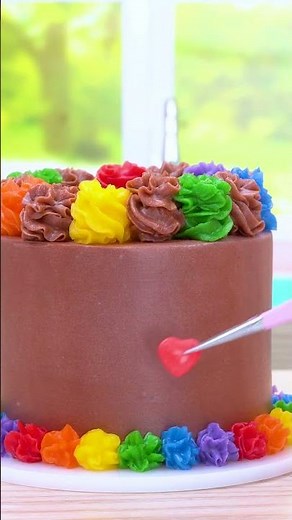 Miniature Rainbow Cake Tutorial🌈 Satisfying ASMR | Mini Cake #shorts #asmr #miniature #minicake