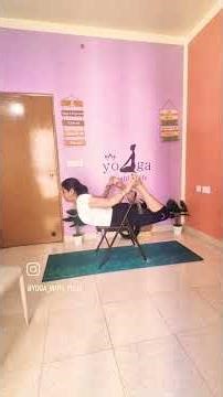 How to practicing full bow pose on chair