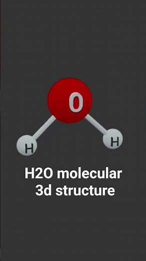 H2O 3d molecular structure #chemestry #3dmodal #h2o