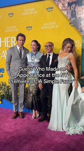 11M views · 36K reactions | : https://voguemagazine.visitlink.me/-DDvat Blake Lively and Ryan Reynolds were joined by Emily Blunt, Stanley Tucci, Hugh Jackman, and Shawn Levy at the NYC premiere of "Another Simple Favor." See more of Lively's look for the evening at the link above. | Vogue | Facebook