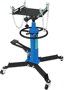 BLACKHORSE-RACING Transmission Jack, 1660lbs / 0.75 Ton 2 Stage Hydraulic Telescopic Jack with Foot Pedal, 35" - 72" Adjustable Height Lift Hoist Heavy Duty