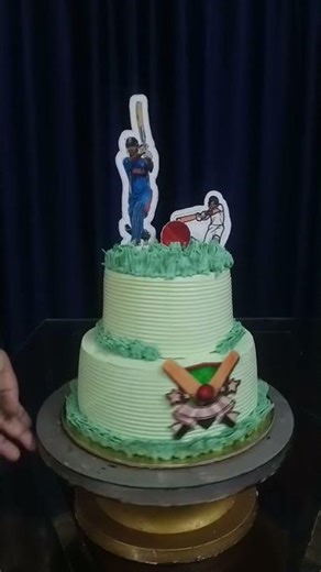 #sticker #cricket theme #cake design#trending #music #shortvideo