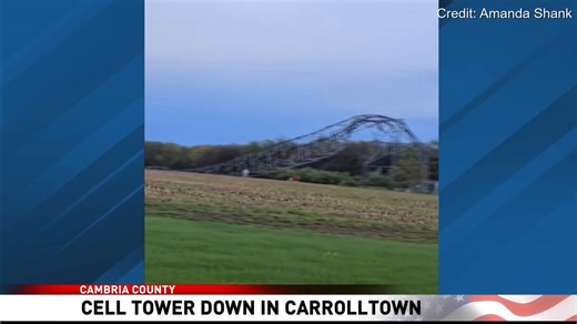 Cell Tower Blown Over In Carrolltown - FOX8
