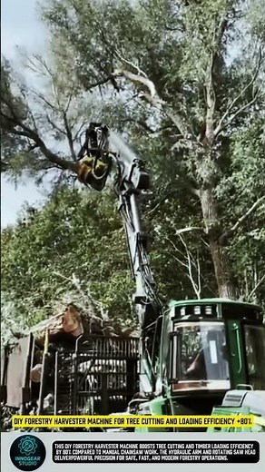 DIY Forestry Harvester Machine for Tree Cutting and Loading Efficiency +80%