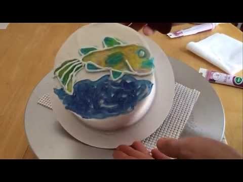 Cake Decorating With Piping Gel: Fish Cake