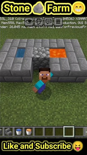 Simple Cobblestone Farm Tutorial for Beginners in Minecraft #minecraftshorts