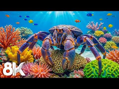 Explore Soothing Deep Sea Life in 8K ULTRA HD - Beautiful Sea Animals & Ocean Sounds for Relaxation