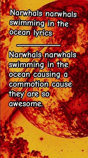 Narwhals narwhals swimming in the ocean lyrics #lyricvideo
