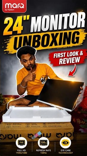 MarQ 24 Inch Monitor Unboxing 🔥 #Shorts