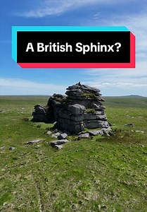 Dartmoor rock formation: natural sphinx-like weathering
