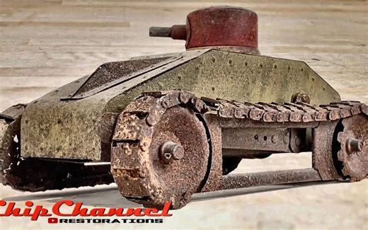 [Chip Channel] 1918年结构坦克修复机电动陆军坦克玩具稀有古董Clo