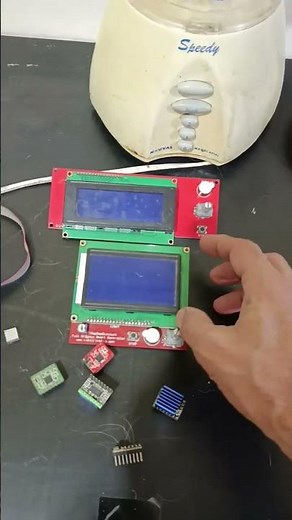 خلاط * Arduino mega 2560 +ramps 1.4 +stepper +Drivers lcd